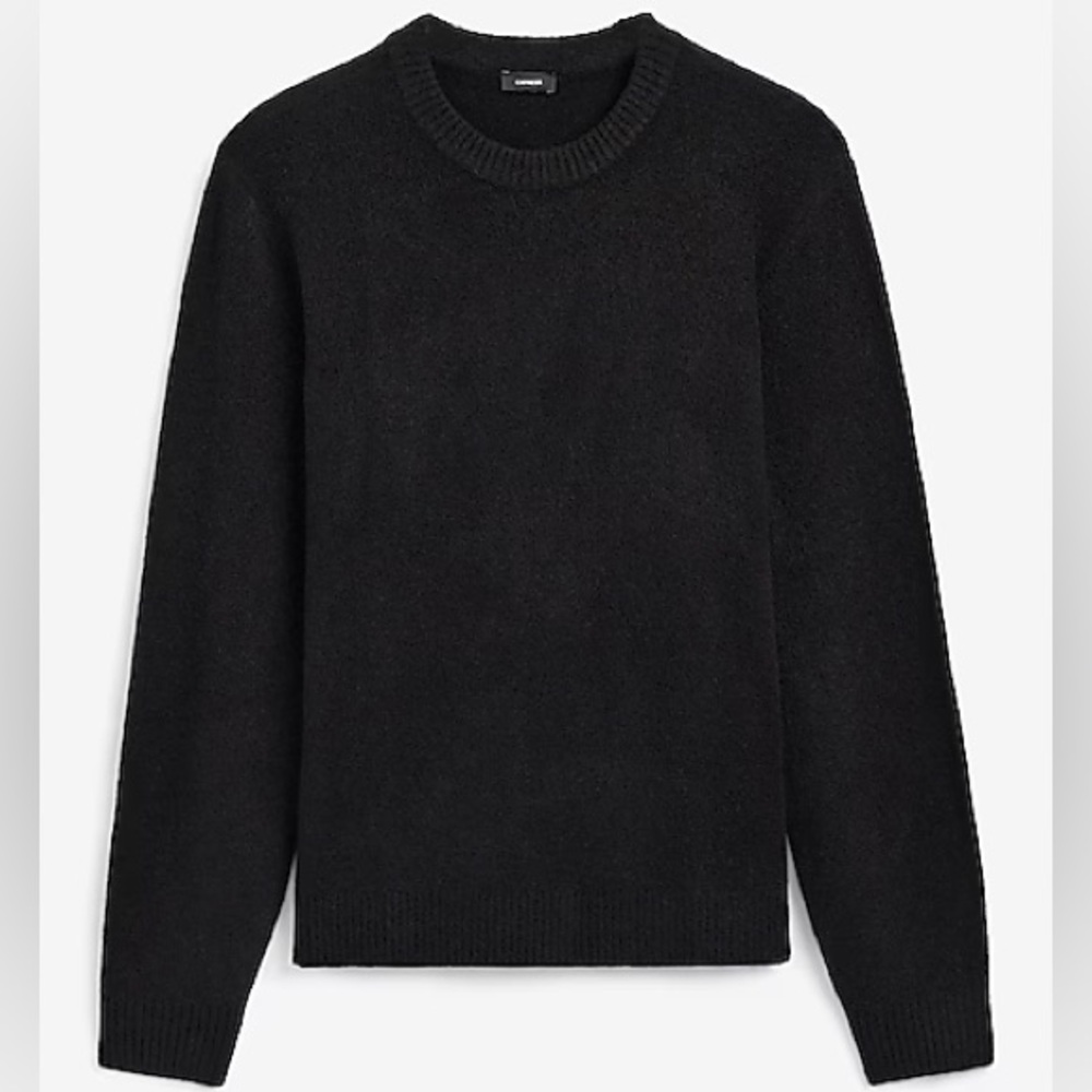 Express Men's Charcoal Crewneck Sweater